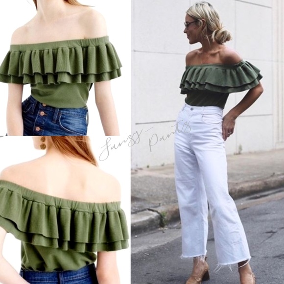 J. Crew Tops - J. Crew off the shoulder short sleeve sweater top